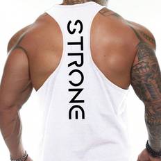 Fabric Tank Tops Shein Men Letter Graphic Sports Tank Top