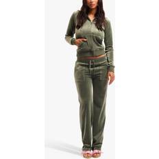 Juicy Couture Classic Velour Pant Pocket Design - Thyme