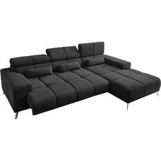 Polyester Sofas Poco Speed ​​Black Sofa 285cm 3-Sitzer