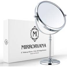 Mirrorvana Large Double Sided 10X and 1X Magnifying Makeup with Stand in Gift Box, 15-Inch Height and 8-Inch Wide