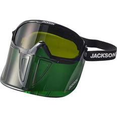 Work Jackets Jackson Safety GPL550 Premium Goggle with Detachable Face Shield, Anti-Fog Coating, Shade IR Lens, Green, 21002