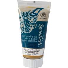 Speedball Block Printing Water Soluble Ink gold 2.5 oz