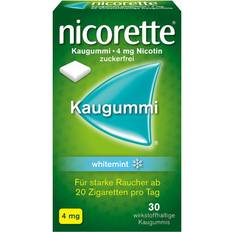 Nicorette Nikotin-Kaugummis - Nikotinmedikament Rezeptfreie Arzneimittel 4 mg whitemint Kaugummi