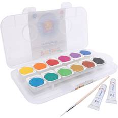 Primo Watercolour Paints, Dia. 30 mm, assorted colours, 12 pc/ 1 pack