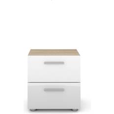 Tvilum Lamego Matt White Oak Effect Drawer 423mm Bedside Table