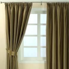Gold Curtains on sale Homescapes Drop 137cm, Jacquard