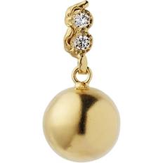 Twin Flow & Disco Ball Earring Guld