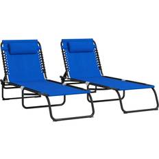 Garden & Outdoor Furniture OutSunny 2 Beach Chair Chaise