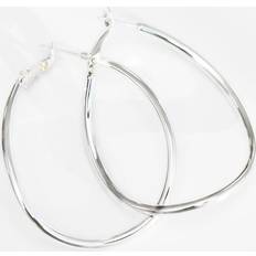 Stainless Steel Earrings Jon Richard Silver Plated Stainless Steel Twist Hoop Earrings