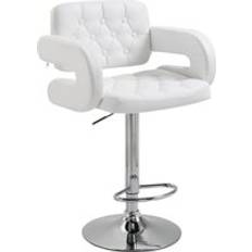 White Seating Stools Homcom Height Adjustable U shape Seating Stool