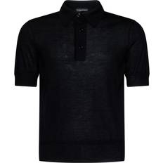 Silke/Siden Pikétröjor Tom Ford Cashmere and silk polo shirt black