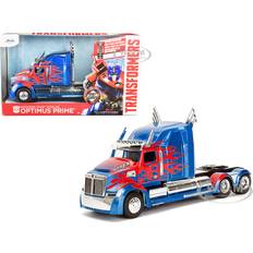 Transformers Modeller & Byggesæt Transformers Western Star 5700 XE Phantom Optimus Prime with Robot on Chassis 5" 2017 Movie "Hollywood Rides" Series 1/24 Diecast Model by Jada