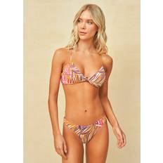 Giallo Top bikini Maaji Caramel Foliage Kenny Ring Bralette Bikini Top - Multicolore