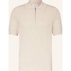 NN07 Hansie Zip Polo Ecru Beige Kurzarm-Poloshirts Grösse: