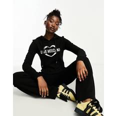 Love Moschino Bekleidung Love Moschino Women's Slim fit Long-Sleeved Hoodie Sweatshirt, Black