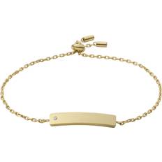 Stainless Steel Bracelets Fossil Women's Gold-Tone Stainless Steel Chain Bracelet