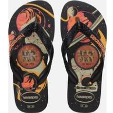 Havaianas Boy's Kids Top Holographic Graphic Flip Flops Black 12K