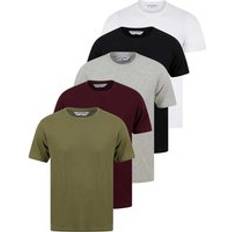 Tokyo Laundry 5-Pack Cotton Short-Sleeve Crew Neck T-Shirts Multi