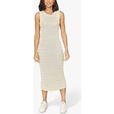 Gold Dresses Yumi Lurex Knitted Sleeveless Midi Dress, Gold