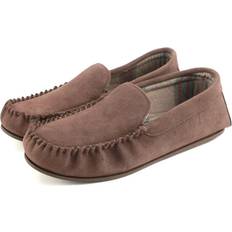 40 - Herre Mokasiner Eastern Counties Leather Harris Suede Moccasins Dark Brown