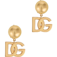 Dolce & Gabbana Clip On Earrings with DG Logo - Gold