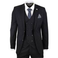 Truclothing Men's Piece Black Pinstripe Retro Suit