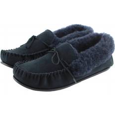 44 ½ - Dam Mockasiner Eastern Counties Leather Willow Suede Moccasins Navy