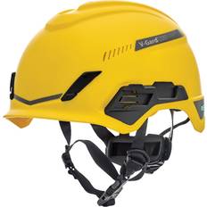 Yellow Headgear MSA Safety Casque de sécurité Ventilé en PE-HD Noir, Jaune, gamme V-Gard H1