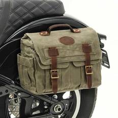 Green Motorcycle Bags Craftride Motorrad satteltasche canvas mit innentasche cv1 seitentasche army green