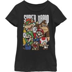 Children's Clothing Nintendo Girl Super Mario Party Graphic Tee Black