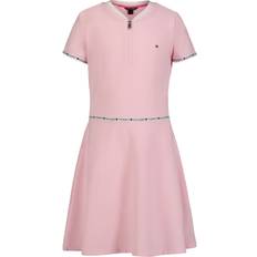 Tommy Hilfiger Big Girls Quarter Zip Dress Light Pink