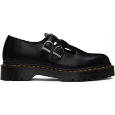 Rubber - Women Derby Dr. Martens 8065 II Bex Smooth Leather Platform Mary Jane Shoes - Black