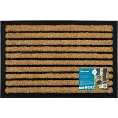 Carpets & Rugs JVL Tuffscrape Coir Lines, 40x60cm, Lines Brown