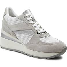 Geox Sneakers Geox Damen ZOSMA Platform, White/LT Grey