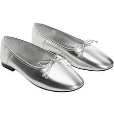 Mango Ballerinas Mango Women's Metallic Ballerinas Silver