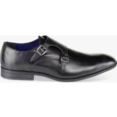 Monks Bourne Leather Monk Shoe Black