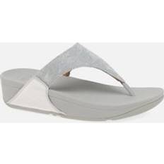 Fitflop Lulu Glitz Silver Womens Toe Post Sandals