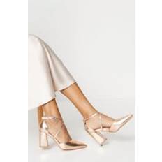 Coast Treat Block Heel Cross Strap Pink