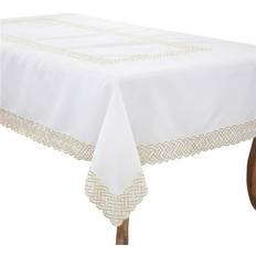 Yellow Tablecloths Saro Lifestyle Braid Embroidered Tablecloth Yellow