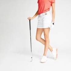 Golf - Wit Shorts Inesis Golfshort Voor Dames MW500 Chino Wit