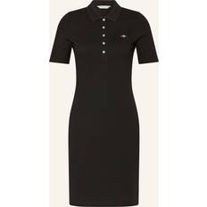 Gant Dame Kjoler Gant Slim Shield Pique Dress - Black