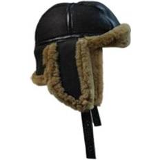 Infinity Leather RAF Aviator Sheepskin B-55 Trapper Hat Brown