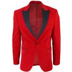 Velvet Blazers Truclothing Velvet Dinner Tuxedo Suit Jacket Blazer Red 42R