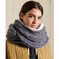 Blu - Donna Sciarpe Superdry Snood Da Donna In Tweed A Maglia Ritorta Women's - Bleu