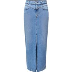 Denim/Jeansstoff - Lange Kleider Only Onlmylah Jeansrock