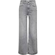 Donna - Grigio Pantaloni & Shorts Only Juicy Hw Wide Leg Jeans - Medium Gray Denim