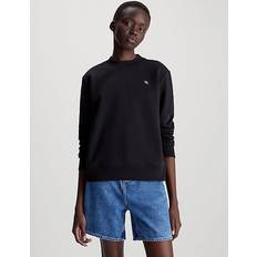 Calvin Klein Cotton Terry Badge Sweatshirt Black