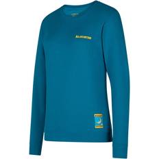 Women's Climbing On The Moon Sweatshirt, M, Turchese/Giallo