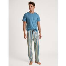 Calida Man Broeken & Shorts Calida Remix Sleep Weekend Pants - Blauw/Bruin Katoen