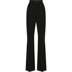 Dolce & Gabbana Pantaloni Dolce & Gabbana Flared Jersey Milano Rib Pants Black